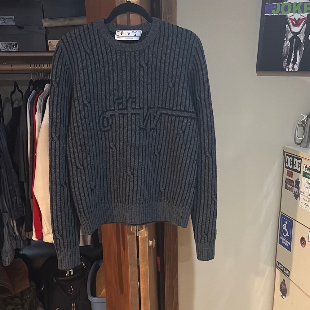 Off-White Gray Sweater for Men